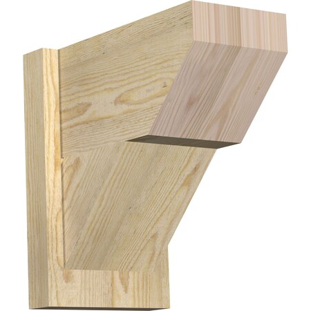 Ekena Millwork Traditional Slat Rough Sawn Outlooker, Douglas Fir, 8"W x 14"D x 14"H OUT08X14X14TRA06RDF